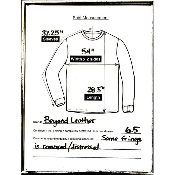 VTG Beyond Leather Mens Western Black Fringe Suede Jacket SZ XL 80s Flaws‎ - Picture 2 of 13